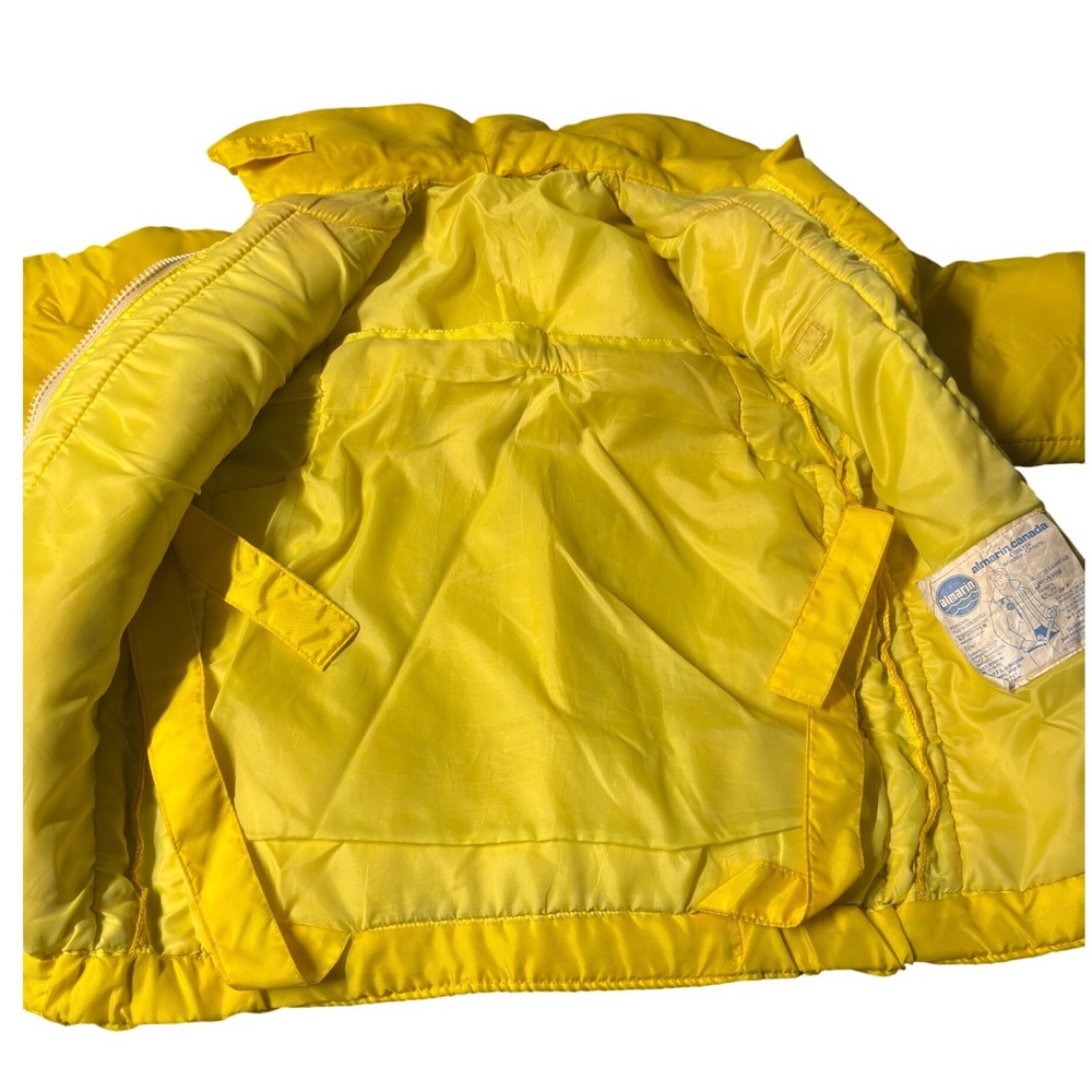 Almarin Canada PFD Flotation Jacket Yellow Nautical Safety Coat Whistle L Vntg - Picture 4 of 15